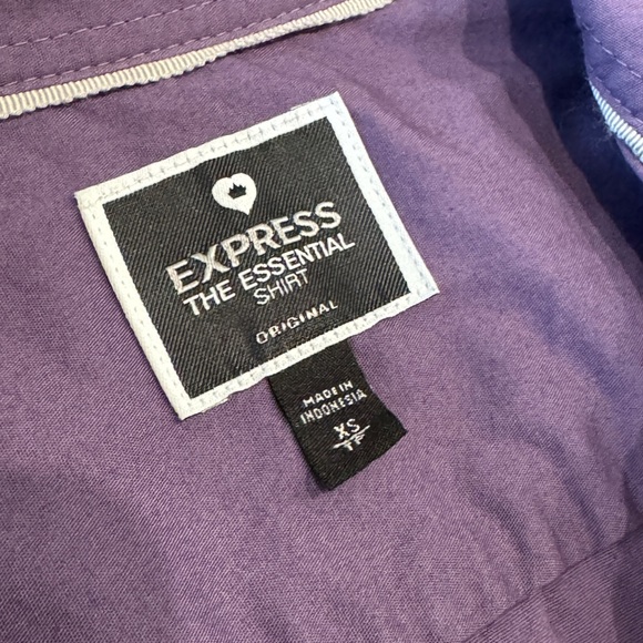 Express Purple Fitted Button-Down Shirt - Picture 6 of 15